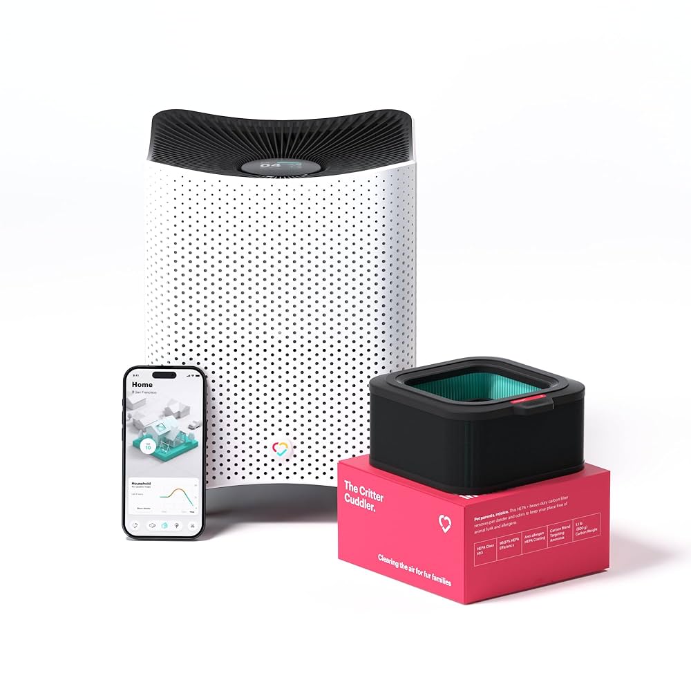 Mila Smart Home Air Purifier with Critter Cuddler H13 HEPA & Carbon Replacement Filter - Tech Trove
