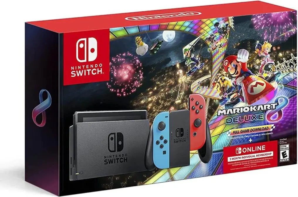 Nintendo Switch With Neon Blue And Neon Red Joy-Con Mario Kart 8 Deluxe - Tech Trove
