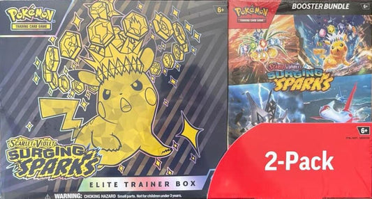 Pokemon Elite Trainer Box + Booster Bundle – Surging Sparks (English edition)