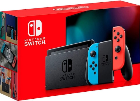 Nintendo Switch with Neon Blue and Neon Red Joy‑Con - Tech Trove
