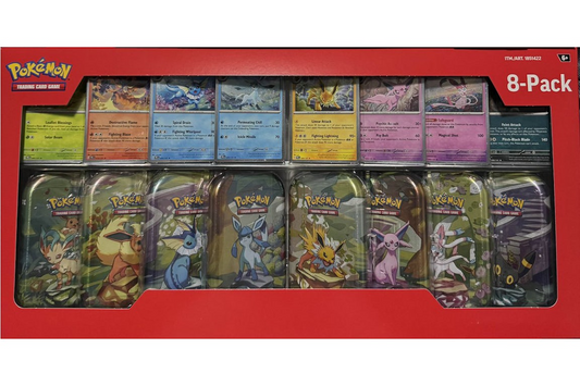 Pokemon Prismatic Evolutions 8 MiniTins with Promo Cards