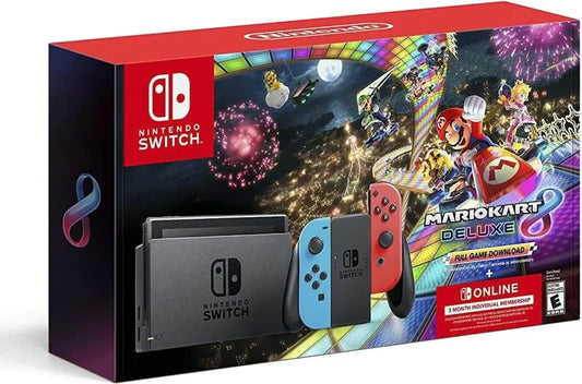 Nintendo Switch With Neon Blue And Neon Red Joy-Con Mario Kart 8 Deluxe - Tech Trove