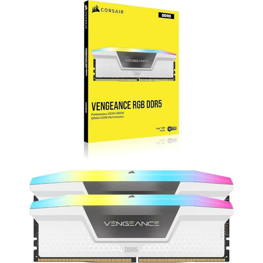 Vengeance DDR5 RGB 64GB White 6000MHz – High-Performance Gaming & PC Memory RAM