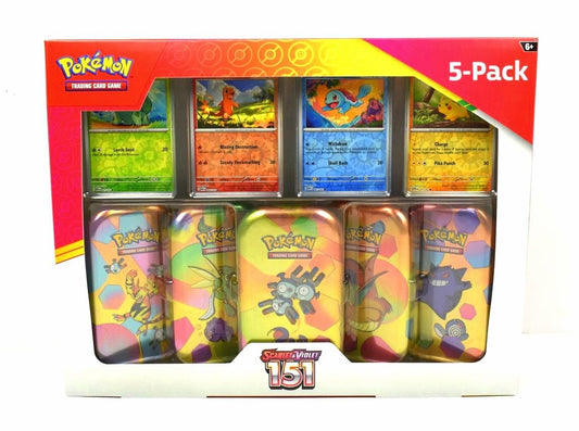 Pokemon Scarlet and Violet 151 Mini Tins (5-pack) - Tech Trove